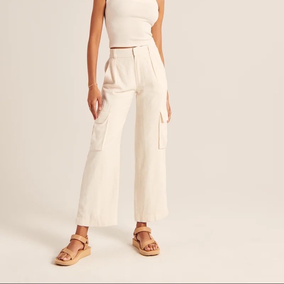 Abercrombie & Fitch Pants - Abercrombie Linen Cargo Pants